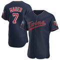 Minnesota Twins #7 Joe Mauer Player Navy HeidiMiller 60th Home Limited Elite Stitched Jerseys