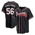 Atlanta Braves #56 Spencer Schwellenbach Player Black HeidiMiller Fashion Out Game Stitched Jerseys