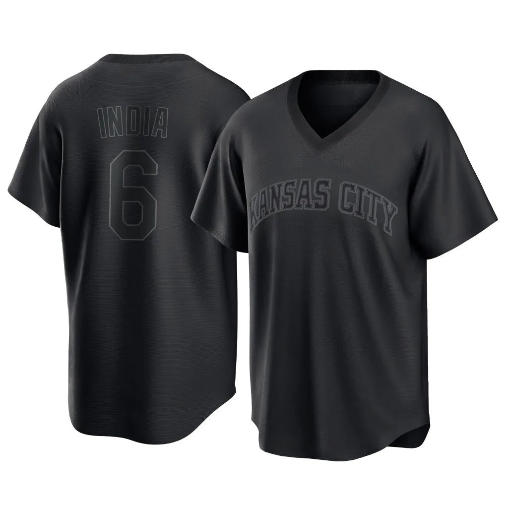 Kansas City Royals #6 Jonathan India Player Black HeidiMiller Fashion Game Stitched Jerseys