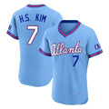 Atlanta Braves #7 Ha-Seong Kim Player Powder Blue HeidiMiller 2026 City Connect T-shirt Limited Elite Home Game Stitched Jerseys