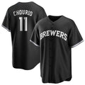 Milwaukee Brewers #11 Jackson Chourio Player Black HeidiMiller Game Home Stitched Jerseys