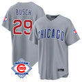 Chicago Cubs #29 Michael Busch Player Gray HeidiMiller 150th Anniversary Home Game Stitched Jerseys