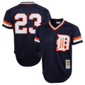 Detroit Tigers #23 Kirk Gibson Player Navy HeidiMiller Mitchell & Ness 1984 Mesh Batting Practice  T-shirt Stitched Jerseys