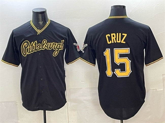Pittsburgh Pirates #15 Oneil Cruz Black HeidiMiller Limited Stitched Jersey