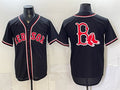 Boston Red Sox Team Big Logo 2026 Fashion Replica Black HeidiMiller Out Stitched Jersey