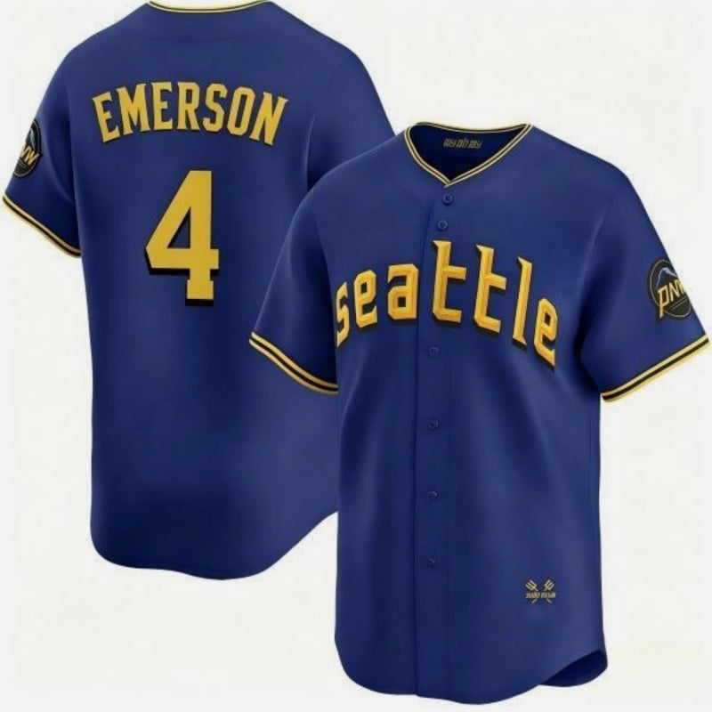 Seattle Mariners #4 Colt Emerson Royal HeidiMiller 2025 Cool Base Stitched jersey