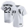 Chicago White Sox #23 Andrew Benintendi Player White HeidiMiller Stripe Limited Home Stitched Jerseys