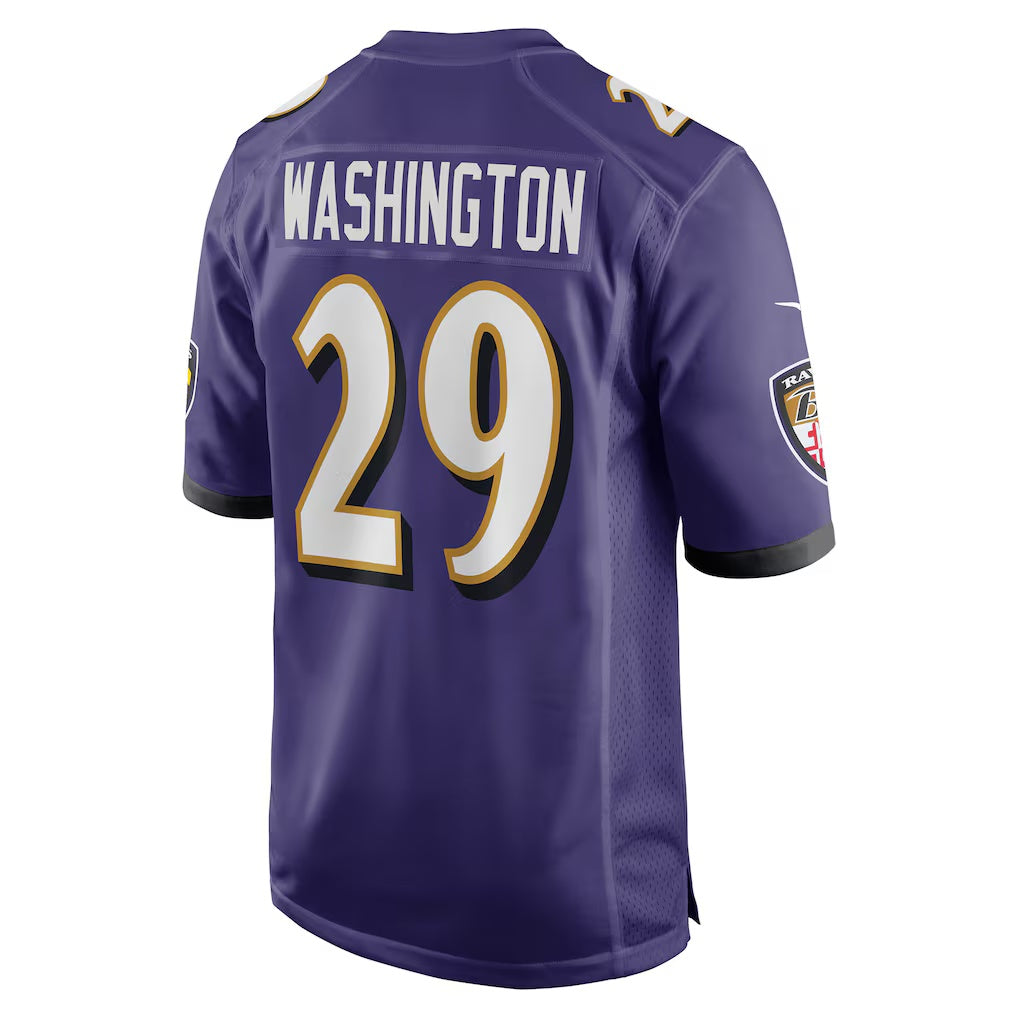 B.Ravens #29 Ar'Darius Washington Purple HeidiMiller Player Game Jersey