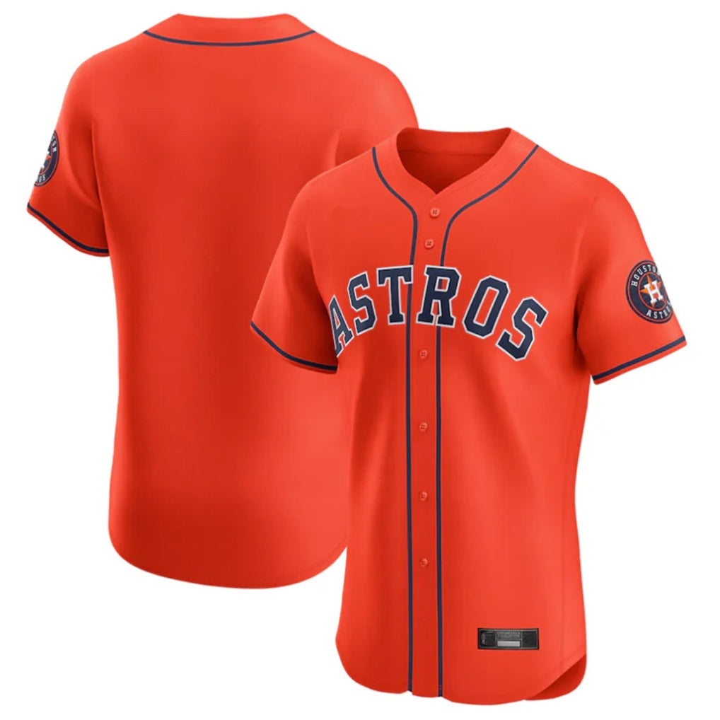 Houston Astros Blank Player Orange HeidiMiller Home Limited Elite Stitched Jerseys