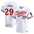 Minnesota Twins #29 Rod Carew Player White HeidiMiller Home Limited Stitched Jerseys