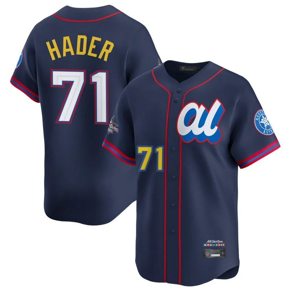 Houston Astros #71 Josh Hader Player Navy HeidiMiller American League All-Star Game Limited Stitched Jerseys
