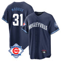 Chicago Cubs #31 Greg Maddux Player Navy HeidiMiller 150th Anniversary City Connect Home Game Stitched Jerseys