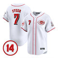 Cincinnati Reds #7 Spencer Steer Player White HeidiMiller Vapor Premier Limited Home Stitched Jerseys
