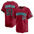 Arizona Diamondbacks #51 Randy Johnson Player Red HeidiMiller Limited Home Game Stitched Jerseys