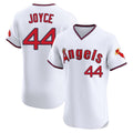 Los Angeles Angels #44 Ben Joyce Player White HeidiMiller T-shirt Home Limited Elite Stitched Jerseys