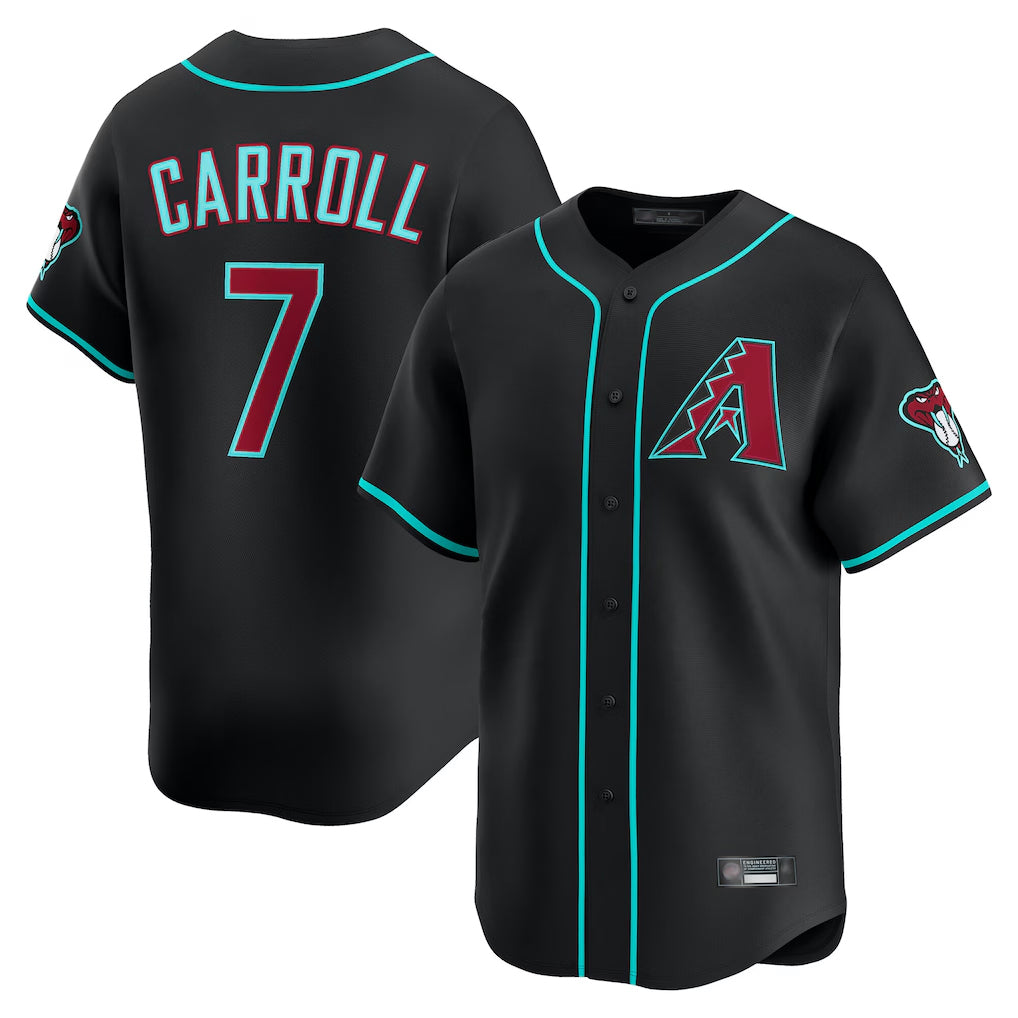 Arizona Diamondbacks #7 Corbin Carroll Player Black HeidiMiller Limited Home Game Stitched Jerseys