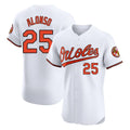 Baltimore Orioles #25 Pete Alonso Player White HeidiMiller Limited Elite Home Game Stitched Jerseys