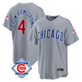 Chicago Cubs #4 Pete Crow-Armstrong Player Gray HeidiMiller 150th Anniversary Home Game Stitched Jerseys