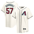 Arizona Diamondbacks #57 Eduardo Rodriguez Player Cream HeidiMiller Home Game Stitched Jerseys