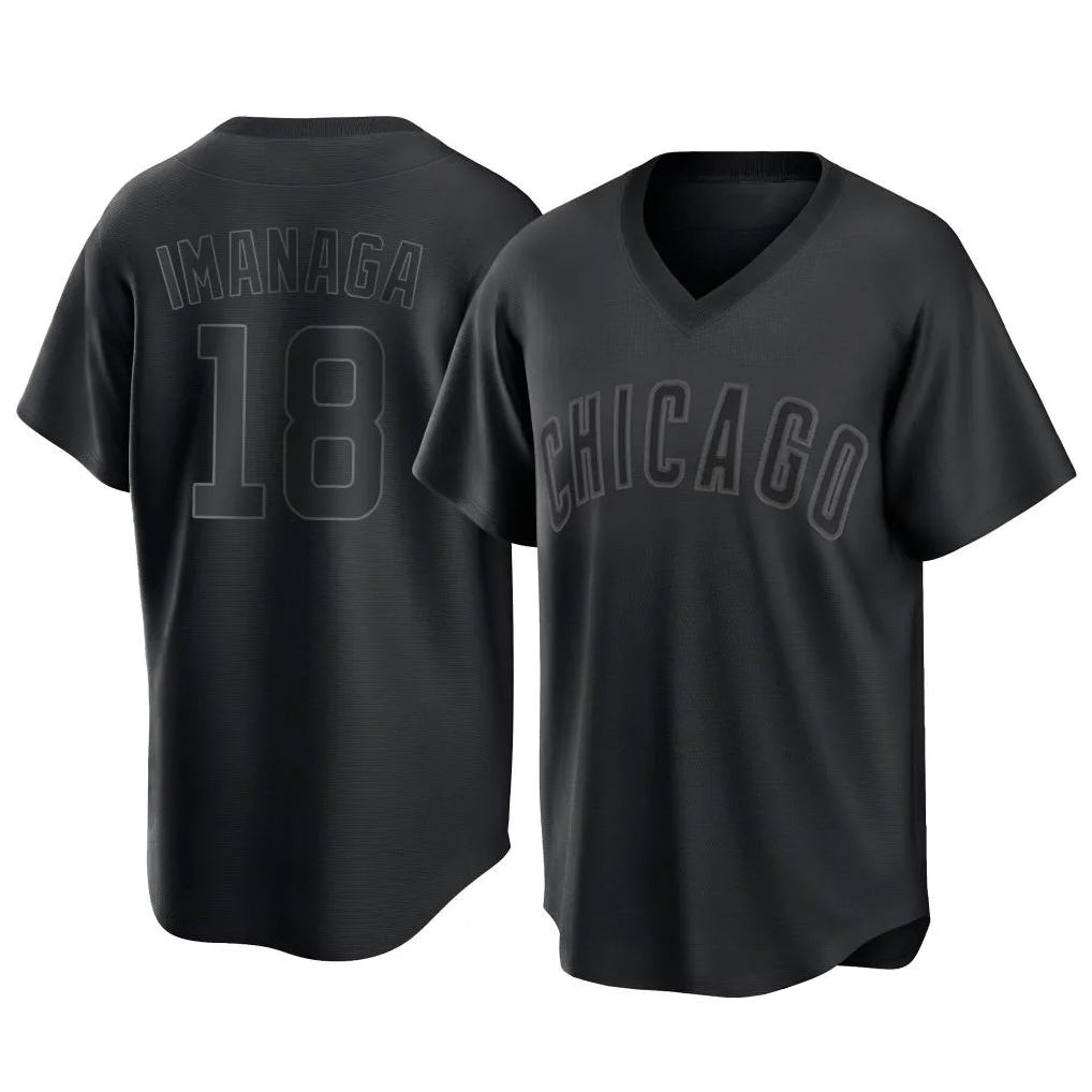 Chicago Cubs #18 Shota Imanaga Player Black HeidiMiller T-shirt Home Game Stitched Jerseys