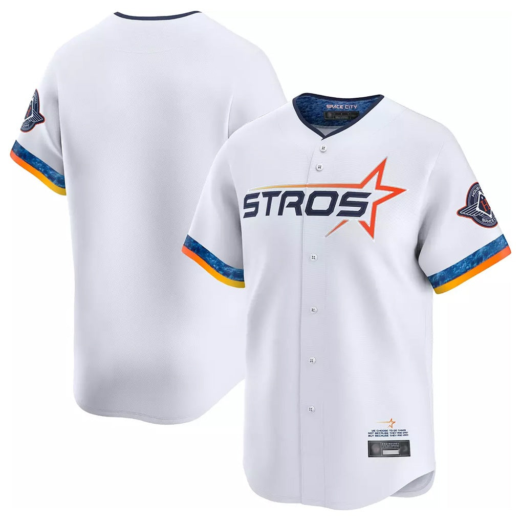 Houston Astros Blank Player White HeidiMiller City Connect Limited Home Stitched Jerseys