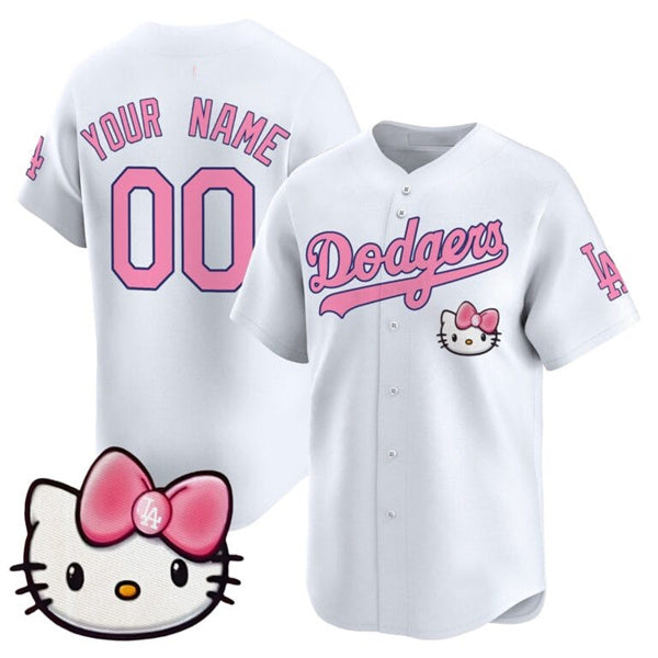 Custom Los Angeles Dodgers ACTIVE PLAYER White HeidiMiller 2025 Hello Kitty Vapor Premier Limited Stitched Jersey