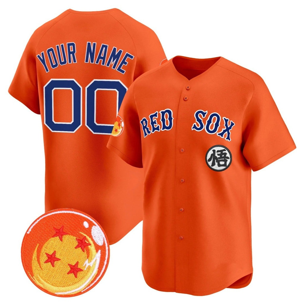 Custom Boston Red Sox x Dragon Ball Orange HeidiMiller Vapor Premier Limited Jersey - All Stitched