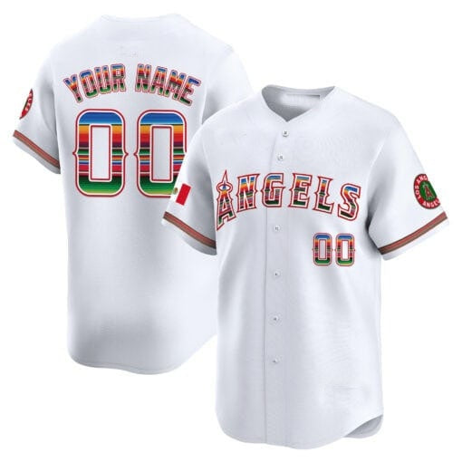 Custom Los Angeles Angels Mexico Vapor Premier Limited Jersey ¨C All Stitched-White HeidiMiller