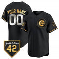 Custom Chicago Cubs 2024 Jackie Robinson Patch Vapor Premier Limited Jersey V2 ¨C All Stitched-Black HeidiMiller