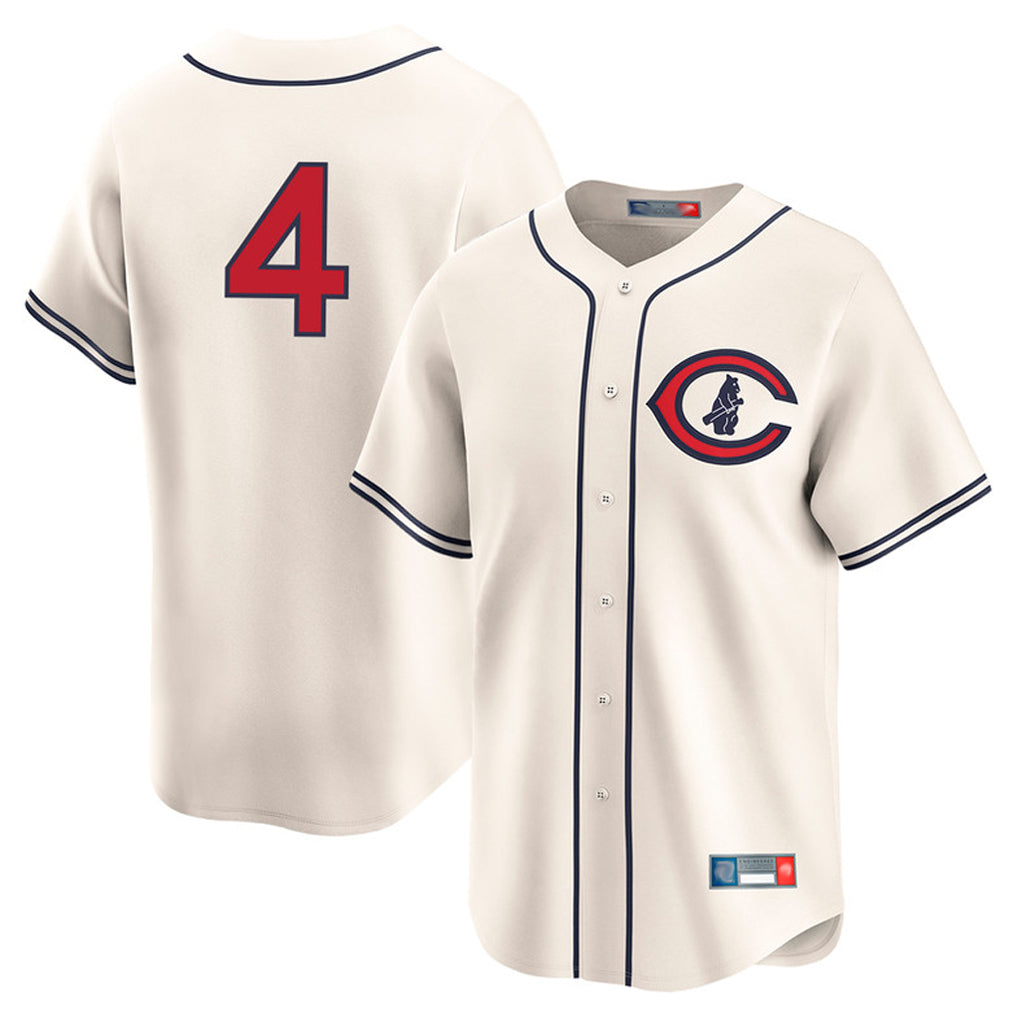 Chicago Cubs #4 Pete Crow-Armstrong Player Cream HeidiMiller Field of Dreams Limited Home Game Stitched Jerseys