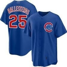 Chicago Cubs #25 Moises ballesteros Blue HeidiMiller Cool Base Stitched Jersey