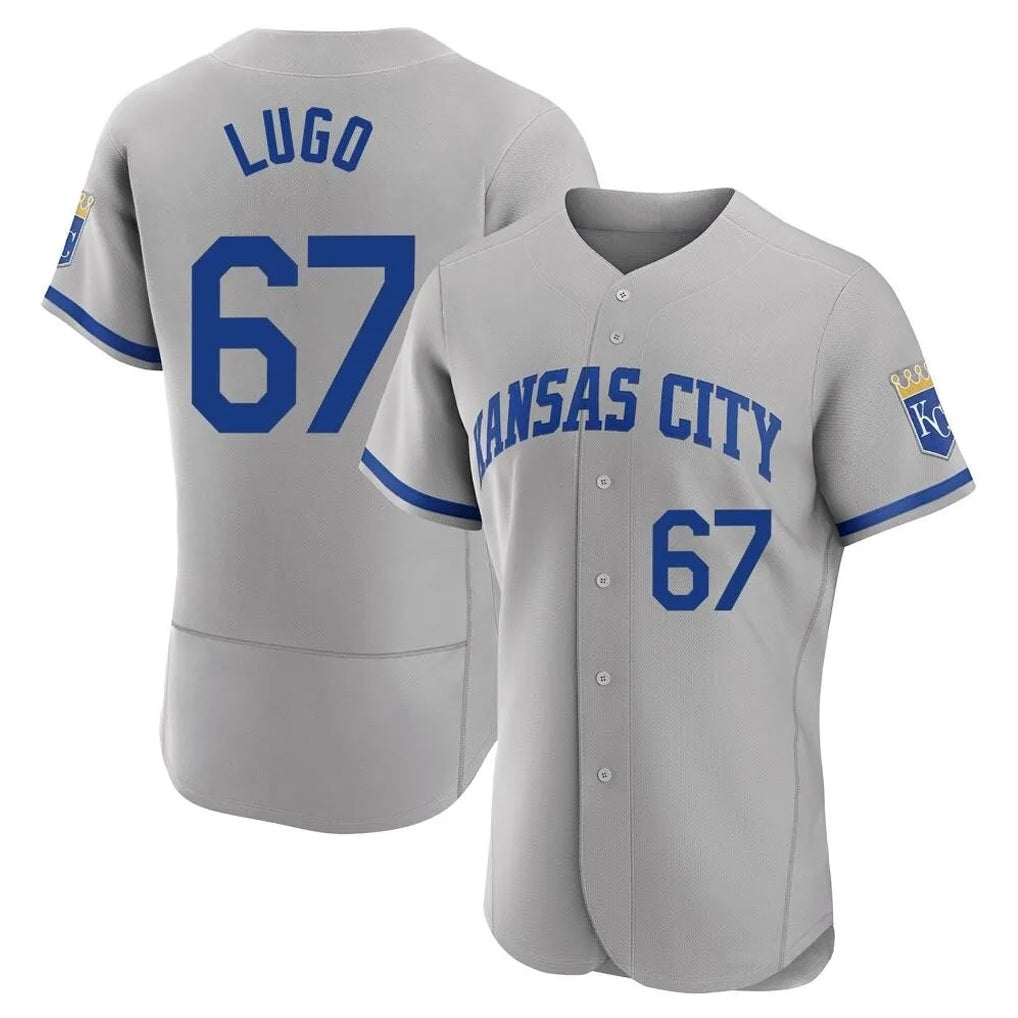 Kansas City Royals #67 Seth Lugo Player Gray HeidiMiller Limited Elite Home Game Stitched Jerseys