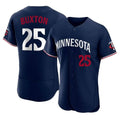 Minnesota Twins #25 Byron Buxton Player Navy HeidiMiller Replica Home Limited Elite Stitched Jerseys