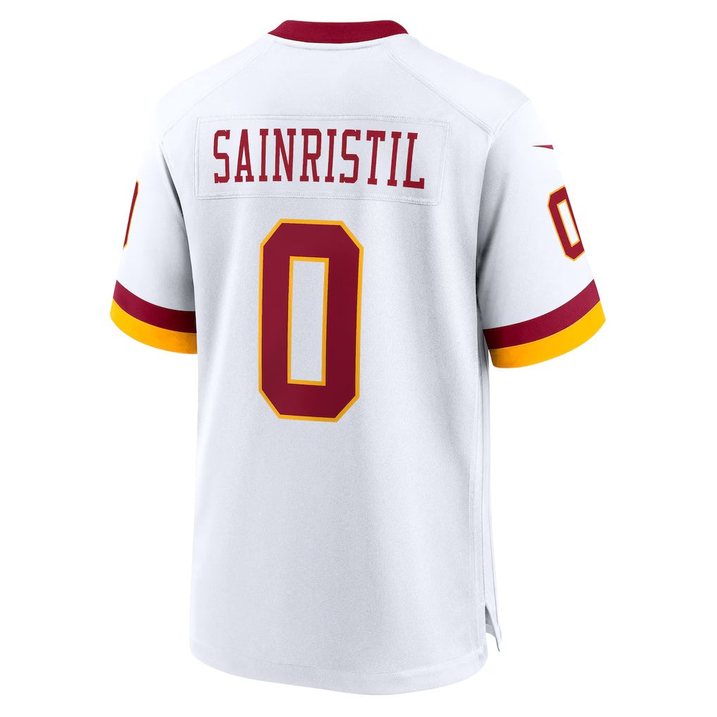 W.Commanders #0 Mike Sainristil White HeidiMiller Game Jersey