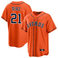 Houston Astros #21 Yainer Diaz Player Orange HeidiMiller Home Game Stitched Jerseys