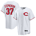 Cincinnati Reds #37 Tyler Stephenson Player White HeidiMiller Home Game Stitched Jerseys