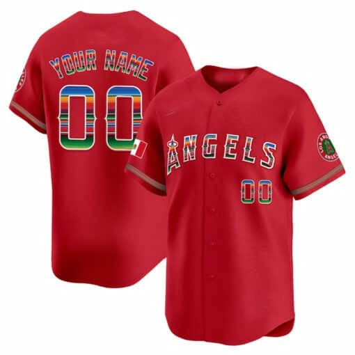 Custom Los Angeles Angels Mexico Vapor Premier Limited Jersey ¨C Red HeidiMiller