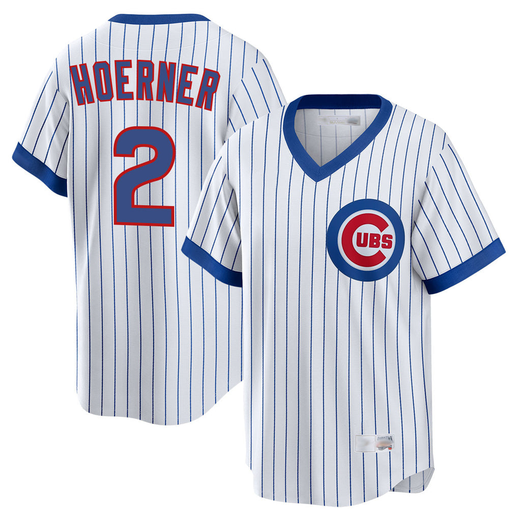 Chicago Cubs #2 Nico Hoerner Player White HeidiMiller T-shirt Cooperstown Collection Limited Stitched Jerseys
