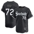 Chicago White Sox #72 Carlton Fisk Player Black HeidiMiller City Connect Limited Home Stitched Jerseys