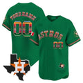 Custom Houston Astros Mexico Texas Patch Vapor Premier Limited Jersey ¨C Green HeidiMiller
