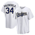 Los Angeles Dodgers #34 Fernando Valenzuela Player Gold White HeidiMiller 2026 Collection Stadium Game Stitched Jerseys