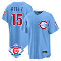 Chicago Cubs #15 Carson Kelly Player Light Blue HeidiMiller 150th Anniversary Home Game Stitched Jerseys