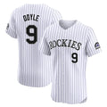 Colorado Rockies #9 Brenton Doyle Player White HeidiMiller Limited Elite Home Stitched Jerseys