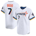 Houston Astros #7 Craig Biggio Player White HeidiMiller City Connect Limited Home Stitched Jerseys
