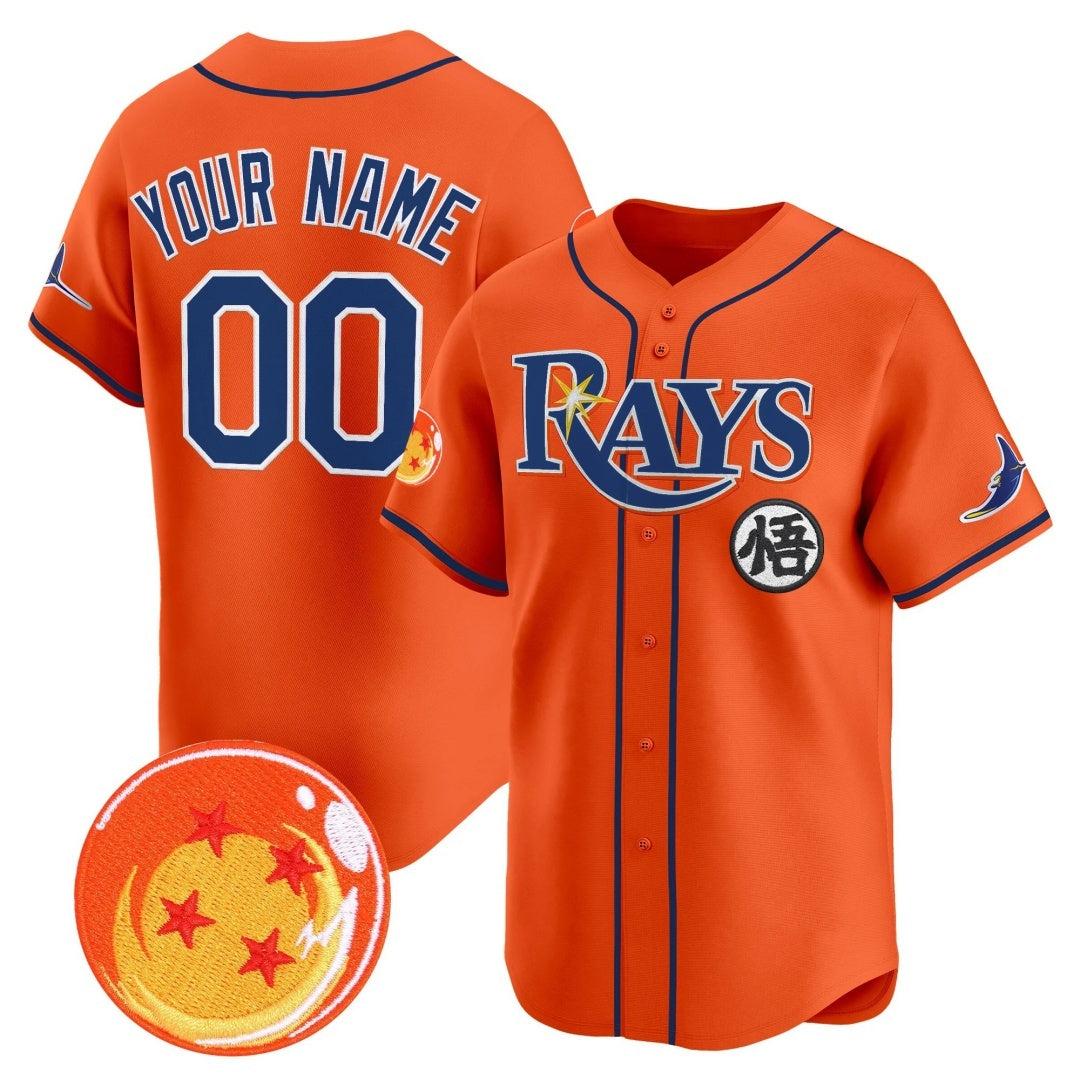 Custom Tampa Bay Rays x Dragon Ball Orange HeidiMiller Vapor Premier Limited Jersey - All Stitched