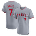Los Angeles Angels #7 Jo Adell Player Gray HeidiMiller Home Limited Elite Stitched Jerseys