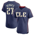 Cleveland Guardians #27 Austin Hedges Player Navy HeidiMiller City Connect Limited Elite Home Stitched Jerseys