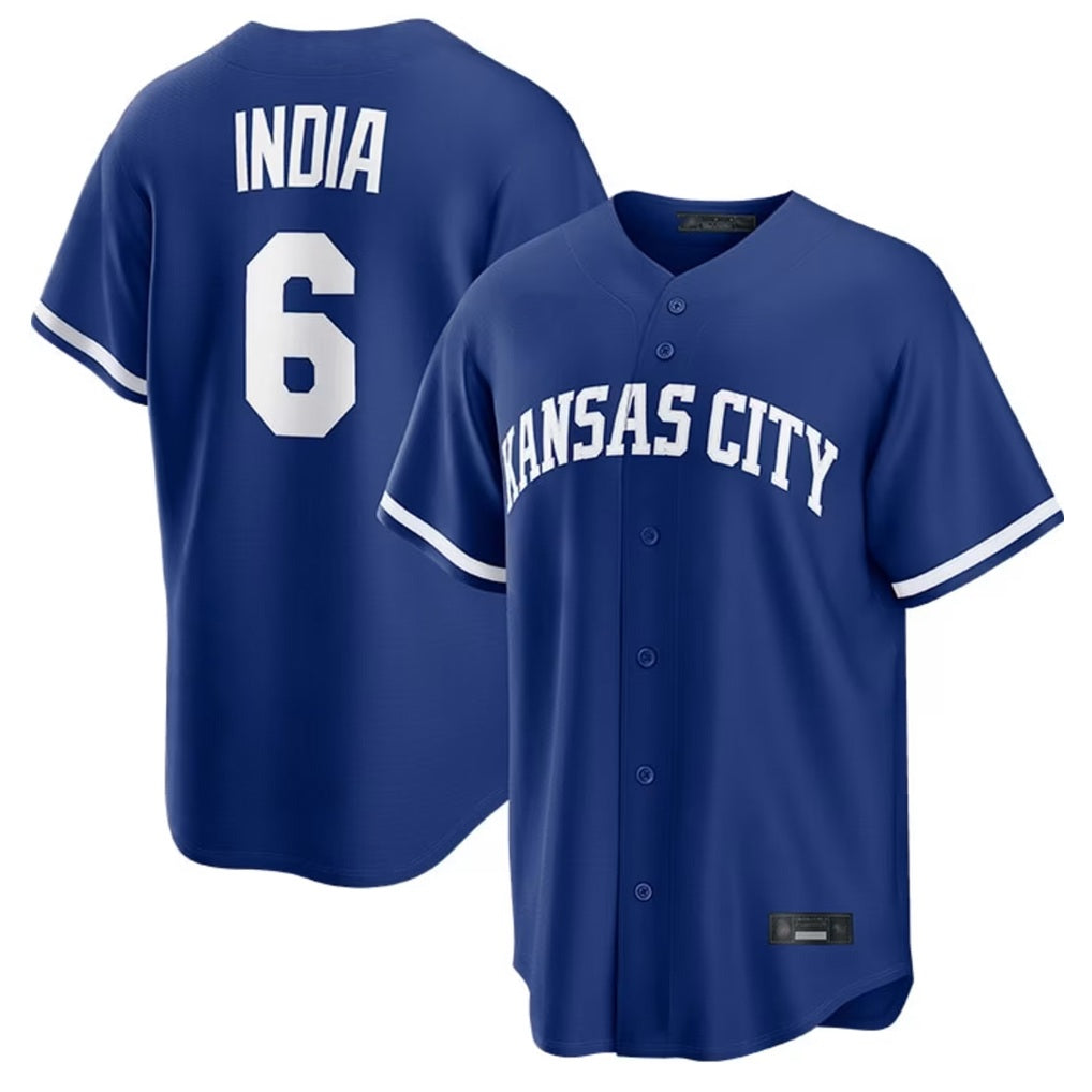Kansas City Royals #6 Jonathan India Player Royal HeidiMiller Game Home Stitched Jerseys