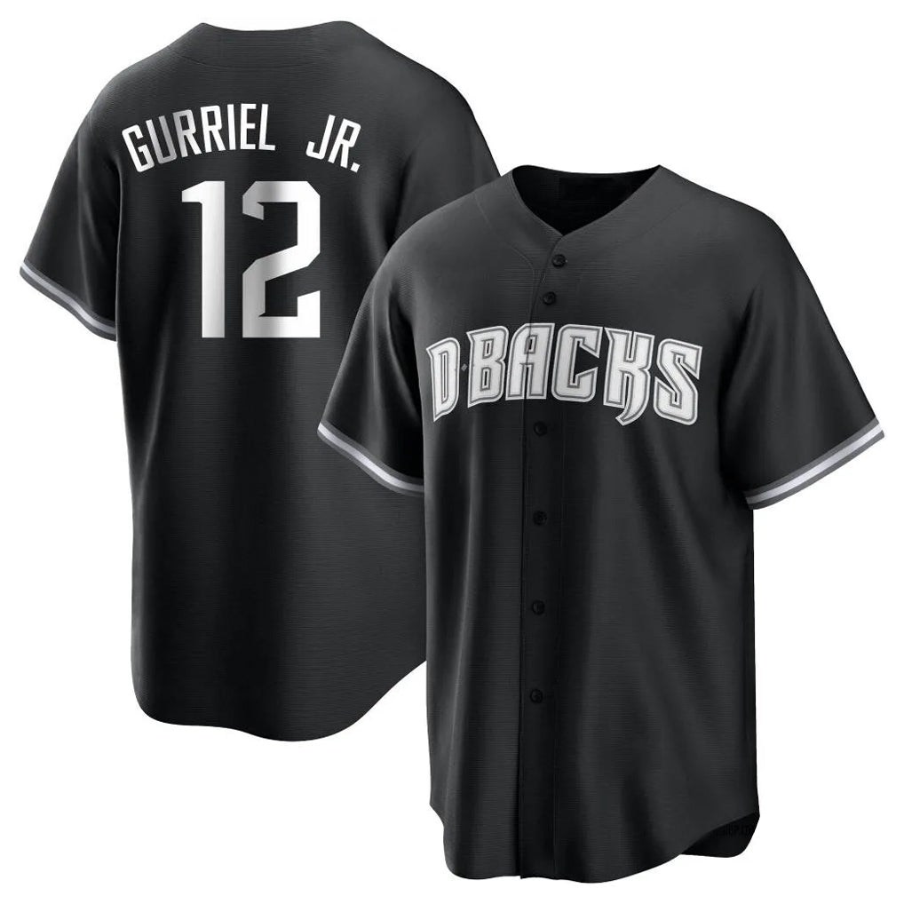 Arizona Diamondbacks #12 Lourdes Gurriel Jr Player Black HeidiMiller Game Home Stitched Jerseys