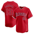 Los Angeles Angels #13 Drew Pomeranz Player Red HeidiMiller Home Limited Stitched Jerseys